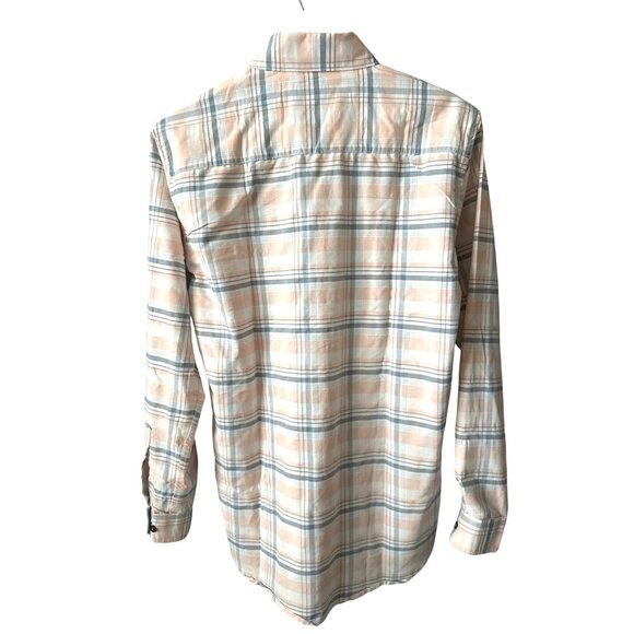 NWT RED TRIANGLE Button Down Shirt Pink Gray Plaid Long Sleeve Plaid Size Large - Picture 4 of 5